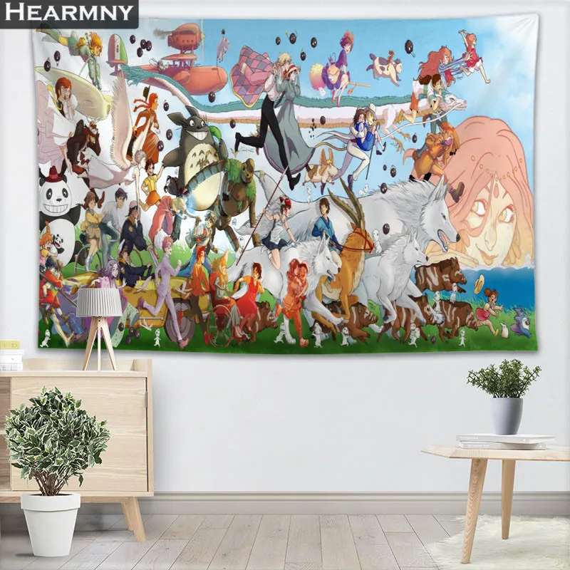 

Custom Studio Ghibli Wall Tapestry Home Decorations Wall Hanging Forest Tapestries For Bedroom 130x150CM,140x250CM