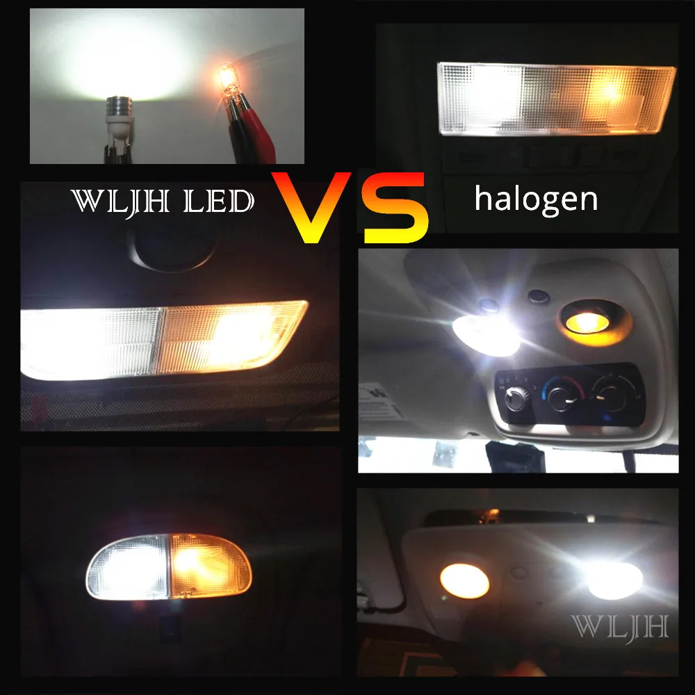 WLJH T10 Led Подсветка салона автомобиля датчик приборной панели автомобиля тире светильник приборной панели, Панель W5W 194 лампы поворотный разъем PC195 PC194 PC168