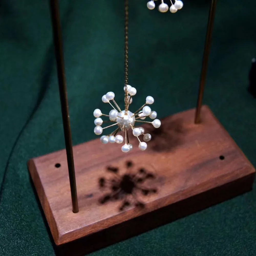 Женские Висячие сережки ручной работы ANI 14K длинные висячие из натурального
