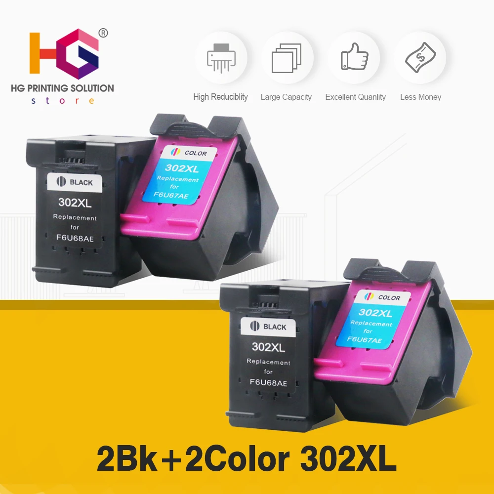 QSYRAINBOW Восстановленный картридж для HP 302 XL чернильный принтера Deskjet 1110 1111 1112 2130
