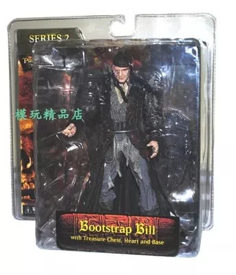 NECA с изображением персонажа фильма «Пираты Карибского моря» сундук мертвеца Экипаж Прихлоп Билл 6-дюймовый кукла шнурки Билл William S165 - Цвет: Черный