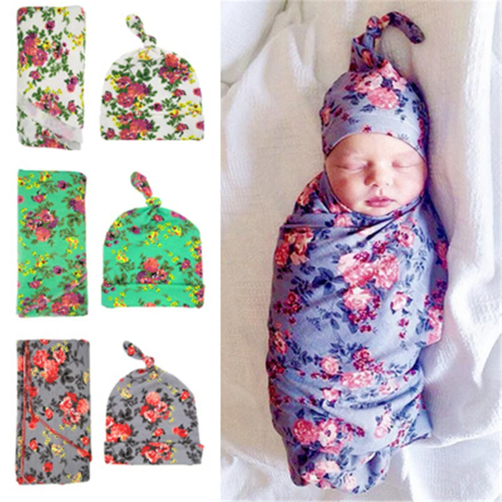 1 Set Hat Sleeping Bag Baby Kids Swaddle Blankets Infant Newborn Sleepsack Bath Towel Gift Soft Cotton Cap | Детская одежда и