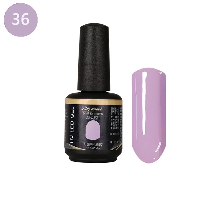 36 Lily Angel ногтей Гель-лак DIY Nail Art Блеск 15 мл гель Лаки Долгое УФ-светодиодный Soak Off светодиодный гель лак 32-62 - Цвет: 36