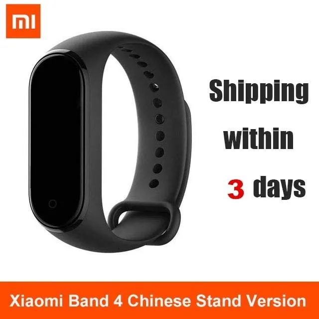 Xiaomi mi-браслет 4 смарт-браслет 3 AMOLED цветной экран mi Band 4 пульсометр фитнес 50 атм водонепроницаемый смарт-браслет 135 мАч - Цвет: Chinese Version