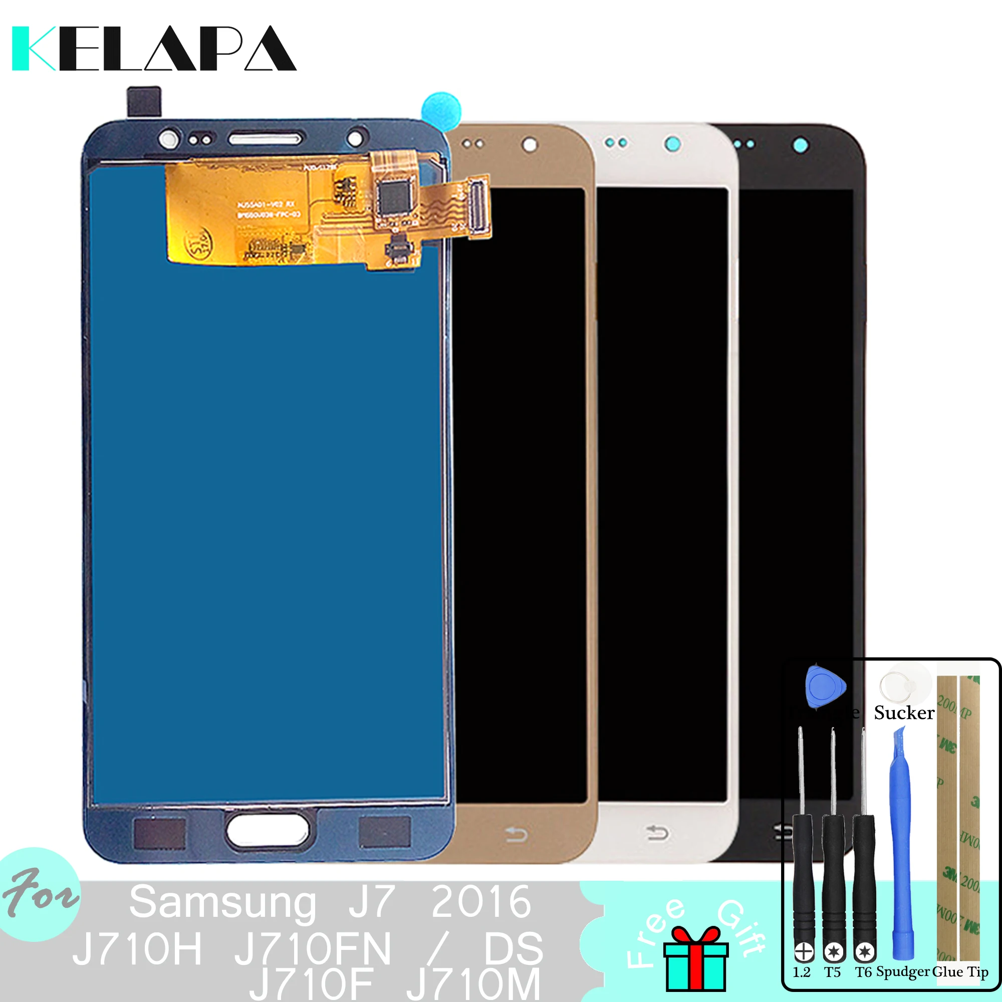 J710 Super AMOLED ЖК-дисплей для samsung Galaxy J7 SM-J710FN J710F J710M J710Y J710G J710H кодирующий преобразователь сенсорного экрана в сборе рамка