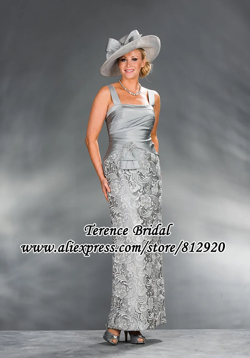 Серебряные платья для матери невесты гипюровые кружевные с жакетом серебристо