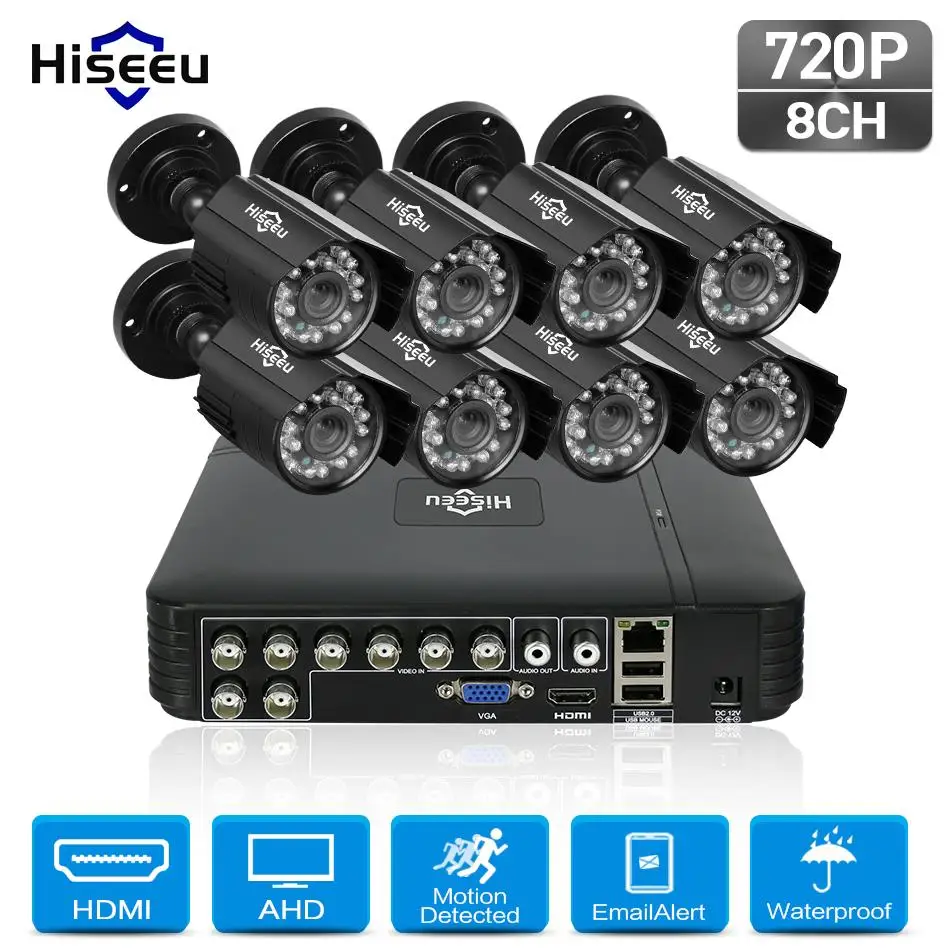 Hiseeu AHD аналоговая инфракрасная камера видеонаблюдения высокой четкости 720P 1080P AHD CCTV камера безопасности наружная цилиндрическая камера s