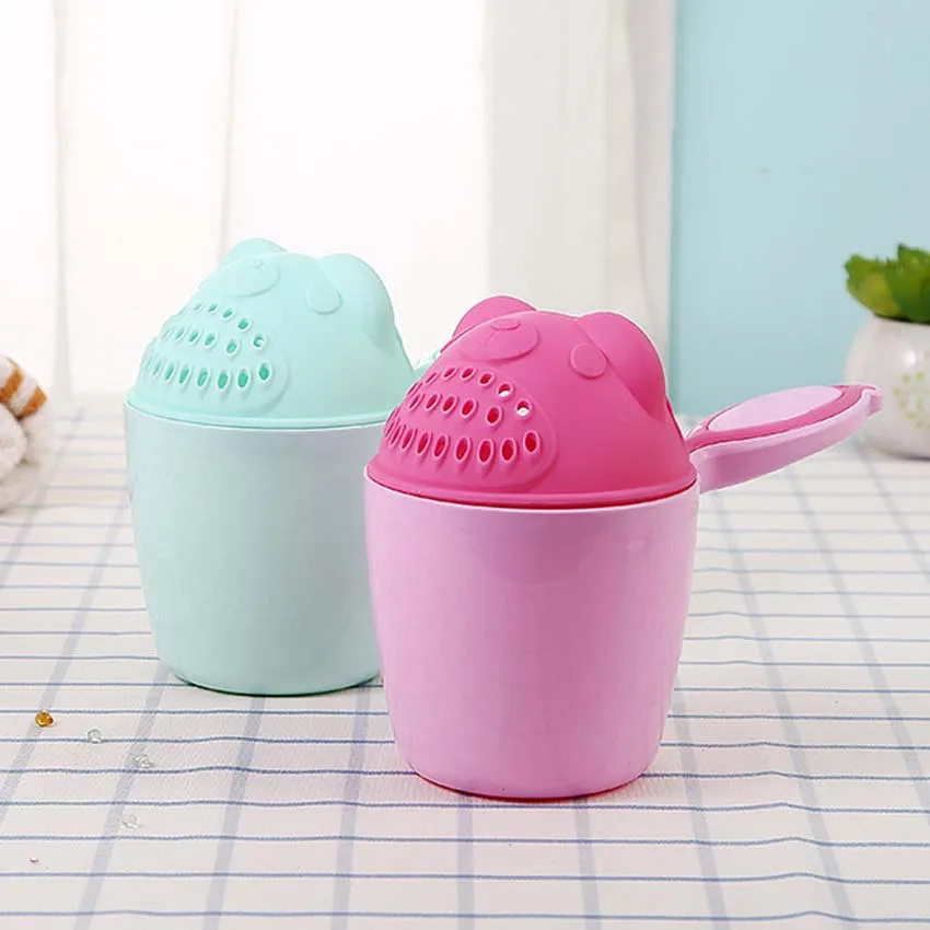 Cartoon Baby Bath Caps Shampoo Cup Children Bathing Bailer Shower Spoons Child Washing Hair Kids Tool |