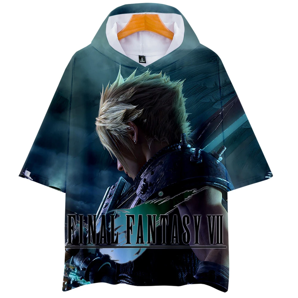 Final Fantasy VII Fans K-POP хип-хоп 3D толстовки футболки летние мягкие модные повседневные с