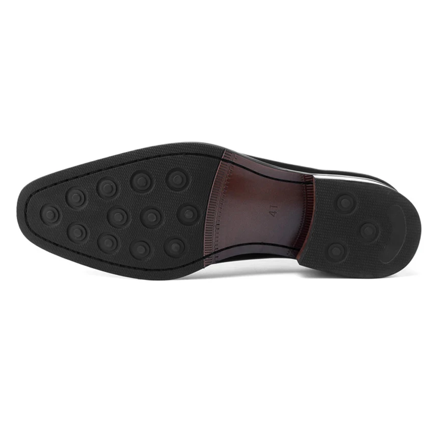 

New Classic Handmade Genuine Leather Men's Wedding Oxfords Square Toe Sheepskin Lining Man Formal Dress Party Shoes BQL171