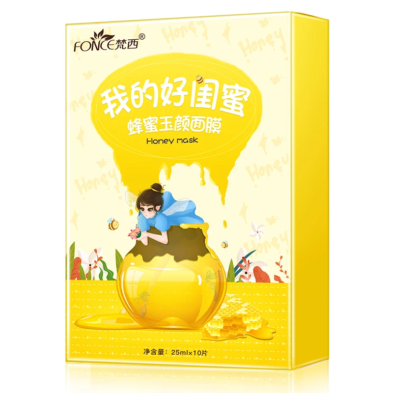 Honey Foce маска для лица с гиалуроновой кислотой, увлажняющая, контроль жирности кожи, усадка пор для 20-50 лет