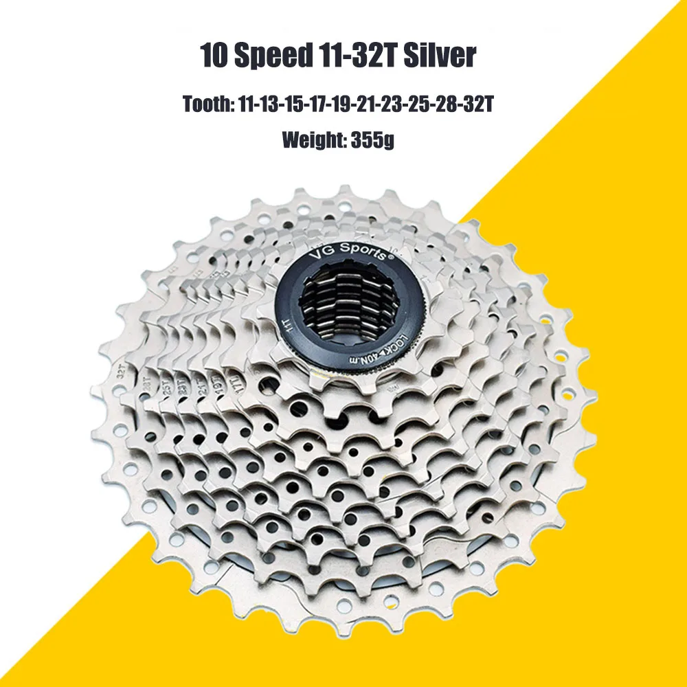 10S 11-32T G Silver MTB велосипед кассета Звездочка велосипед маховик 10 скоростей 11-25 T/28 T/32 T Fixie cdg для Shimano Sram 10 V VG Sport - Цвет: 10S 11-32T G Silver