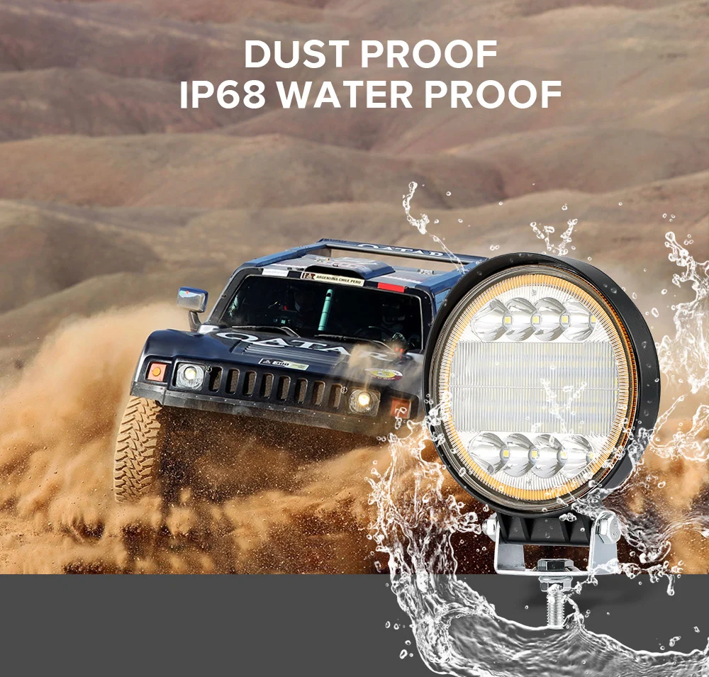 ISincer 126 Вт светодиодный бар 42 светодиодный рабочий свет 12 в 24 В для 4x4 внедорожный светодиодный свет бар белый желтый свет лампа круглый квадратный рабочий свет