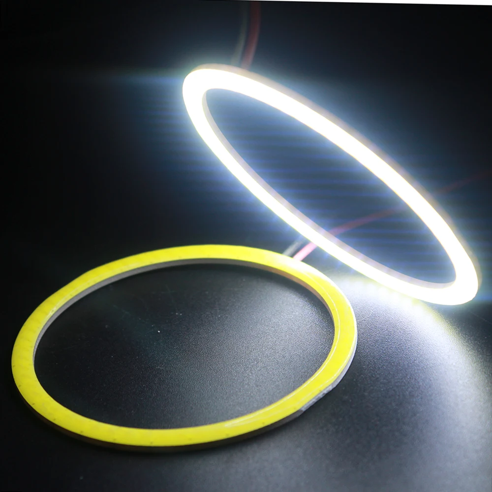 YM E Bright 2 пары (4 шт.) 70 мм COB 60 SMD LED DC 12V автомобильная фара Angel Eye Halo Кольцо ангельские