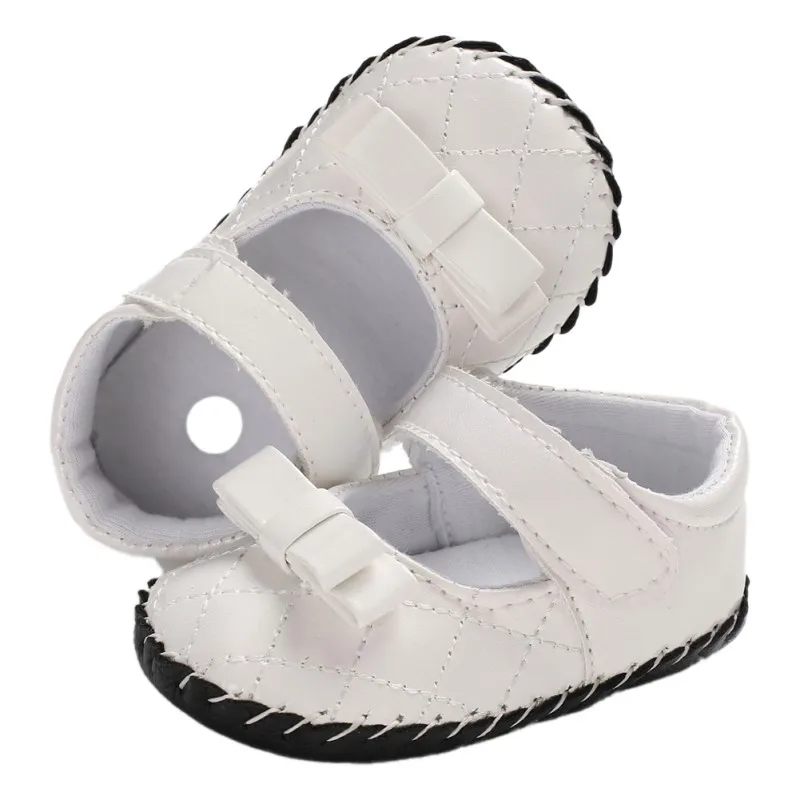 

Baby Girl PU Bow Princess Shoes Non-slip Breathable Infant Soft Sole First Walkers Shoes forborn