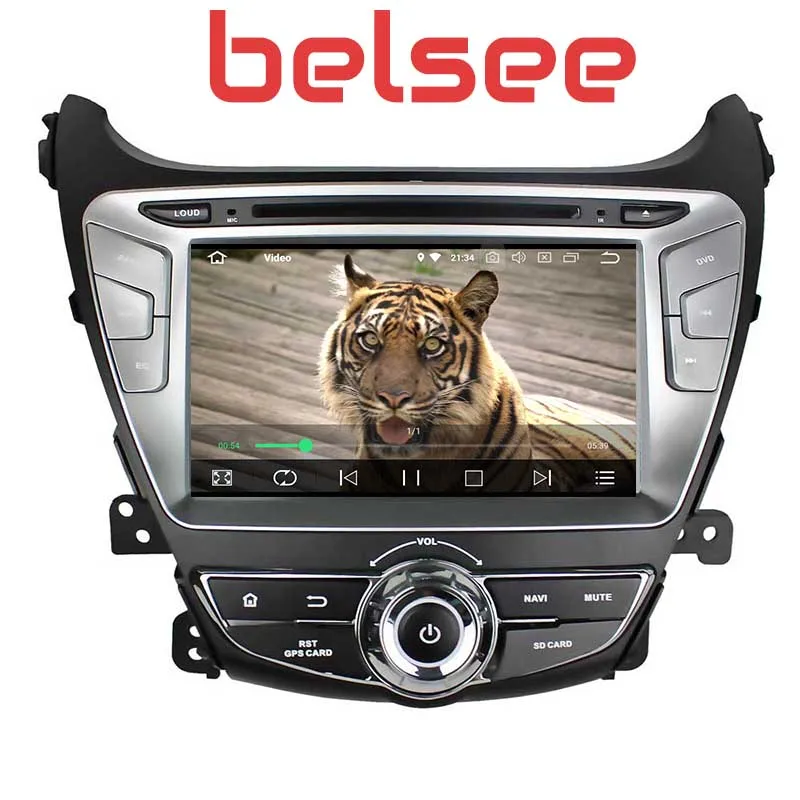 Головное устройство Belsee для Hyundai Elantra 2014 2015 android 8 0 IPS сенсорный экран Радио