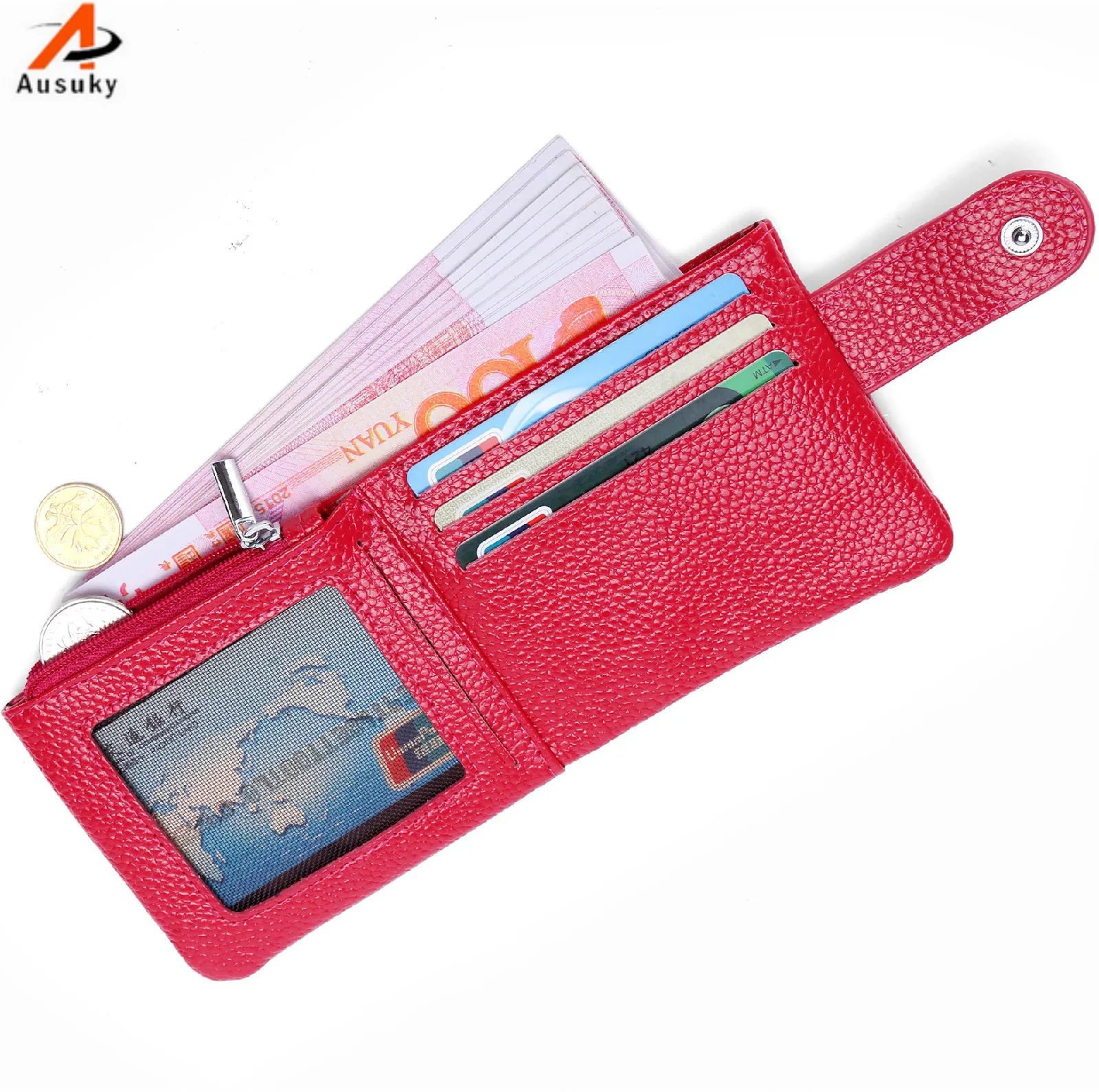 Женский кошелек из натуральной кожи короткий | Багаж и сумки