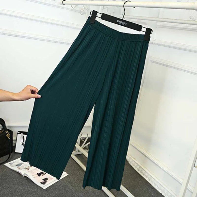 Брюки женские тонкие с широкими штанинами свободные пляжные Тонкие штаны