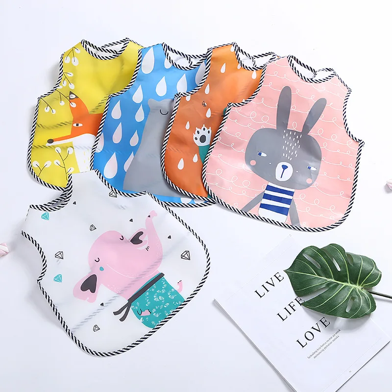 2019 New Waterproof EVA Baby Bibs Summer Kids Eating Burp Cloth Children Painting Cute Fox Bib Boys Girls Feeding Breastplate | Детская