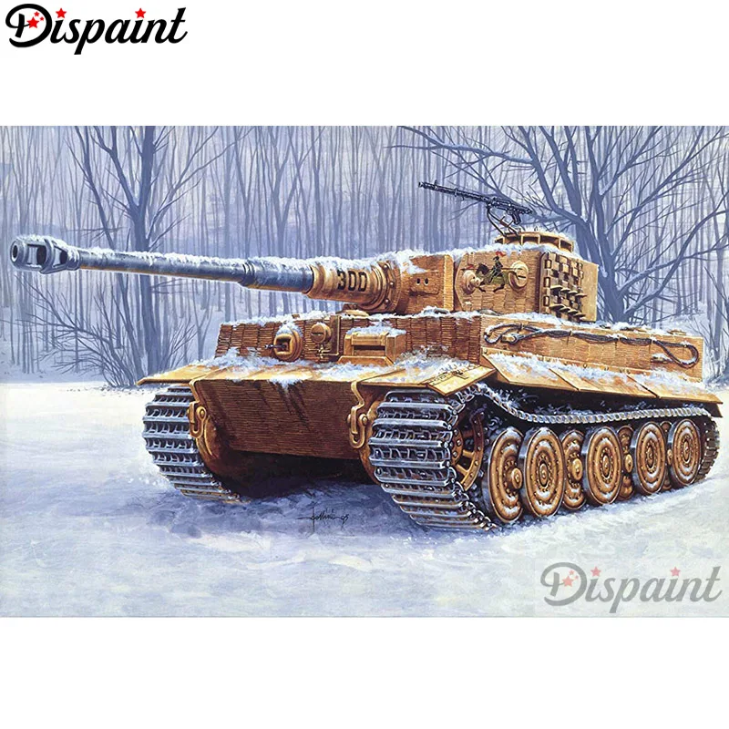 Необычная полная квадратная/круглая дрель 5D DIY Алмазная картина &quotТанк пейзаж&quot