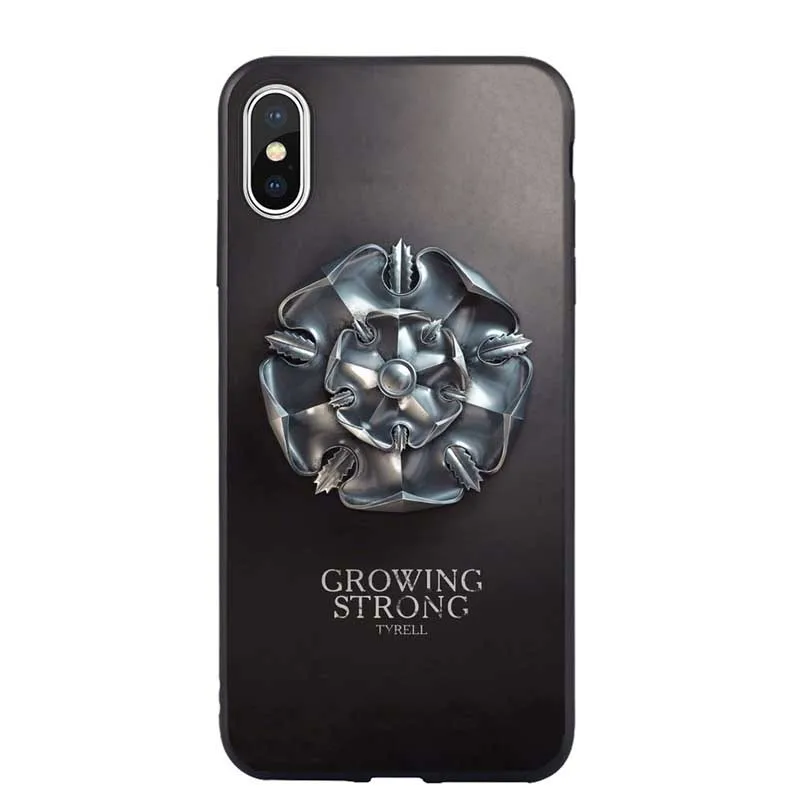Игра трона дом Старк Таргариен GOT Coque Мягкий силиконовый чехол для телефона для Apple iPhone 5 5S SE 6 6s 7 8 Plus X XR XS MAX