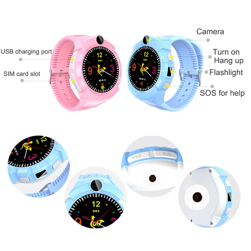 Q360 Vm50 детские gps wifi умные часы с сенсорным экраном SOS устройство отслеживания местоположения вызова для детей безопасные умные часы PK Q100 Q528 Q90