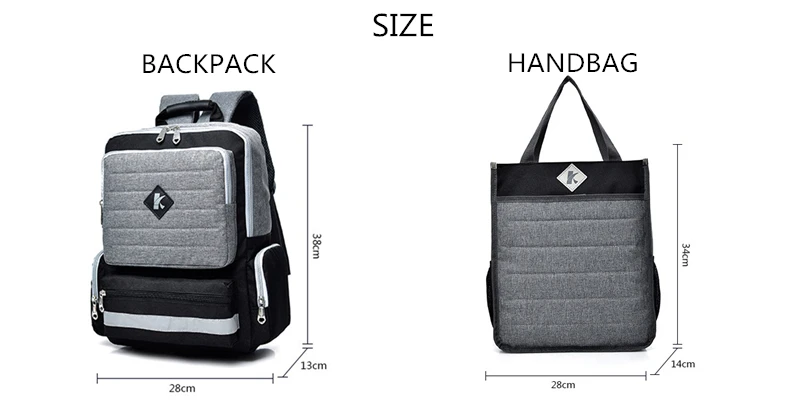 Корейская мода нейлоновый рюкзак легкий ортопедические 2 шт./компл. сочетание
