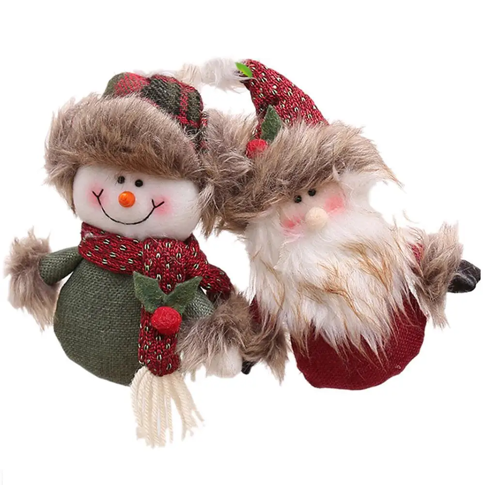 Hot Christmas Decoration Doll Old Man Snowman Glass Window Scene Layout Ornaments Tree Pendant Dropship | Дом и сад