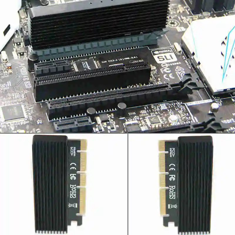 M.2 Nvme Ssd Ngff к Pcie 3 0X16 адаптер M ключ интерфейс карта полная скорость | Компьютеры и