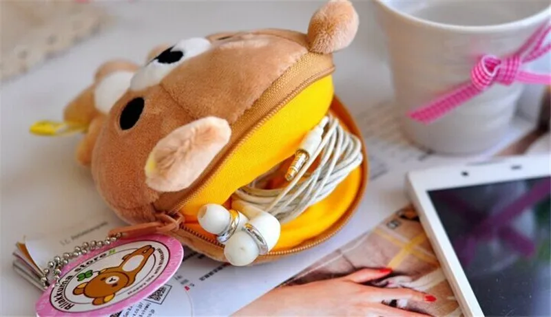 12 см каваи плюшевый медведь Rilakkuma, плюшевый кошелек брелок мягкая игрушка куклы