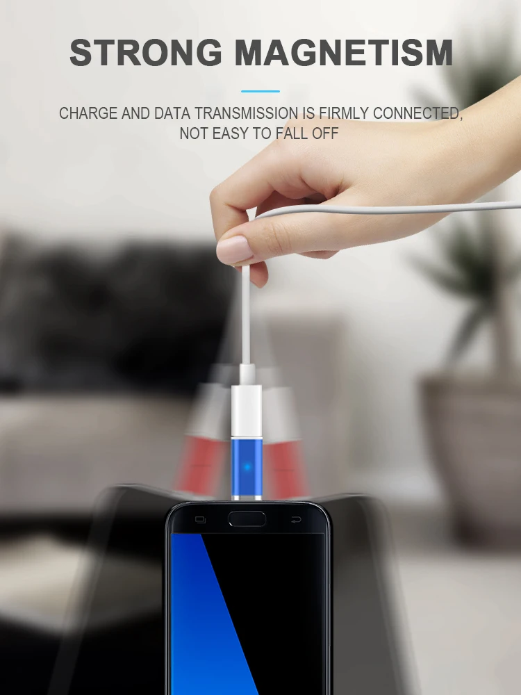 QC 3,0 type-C Магнитный адаптер передачи данных Поддержка типа C к Micro USB 8 pin магнитное зарядное устройство для iPhone huawei