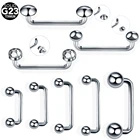 10 шт.лот G23 титановый пирсинг микро дермальные якоря титановая Штанга пирсинг Внутренняя Резьба штанга поверхность штанги украшения для тела