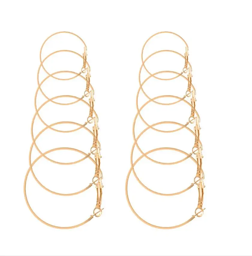 12 шт./компл. большие серьги-кольца пикантные серьги аксессуары модные