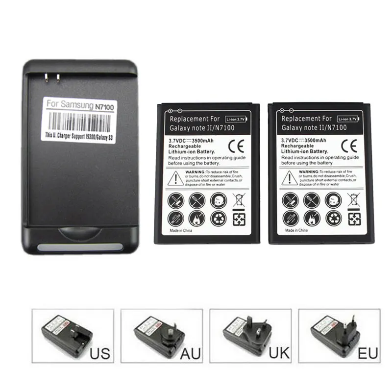 Новый 2x3500 мАч для Samsung Galaxy Note 2 II сменный мобильный телефон N7100 расширенный
