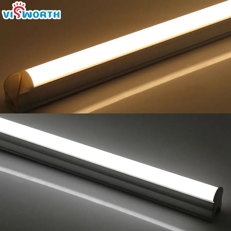 VisWorth (2 шт./лот) T8 Светодиодная трубка из алюминия + ПК SMD2835 60 шт. 9 Вт лампа 600 мм AC 110 В