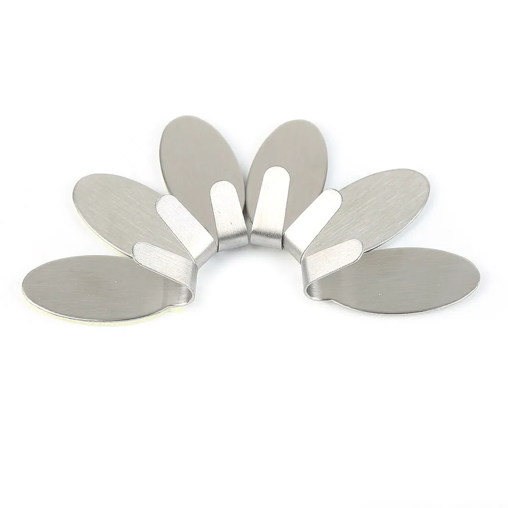 Самоклеящиеся крючки для полотенец из нержавеющей стали 6 шт./лот семейные шапки