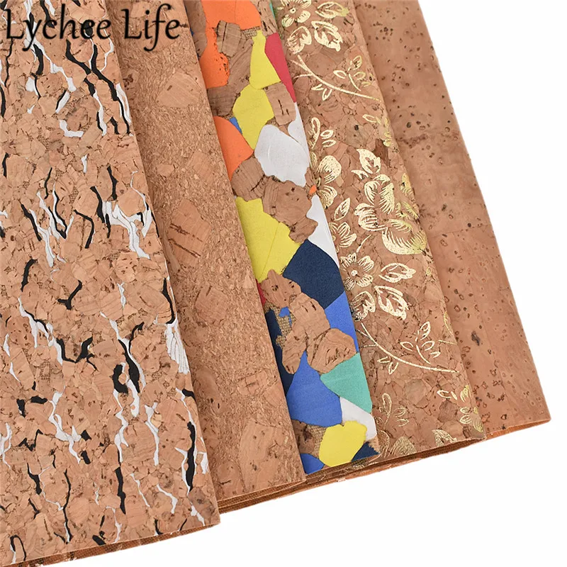 Lychee Life A4 мягкий пробковый материал, красочный цветочный принт, 29x21 см, ткань, сделай сам, ручная работа, для домашнего шитья, одежда, текстиль, принадлежности