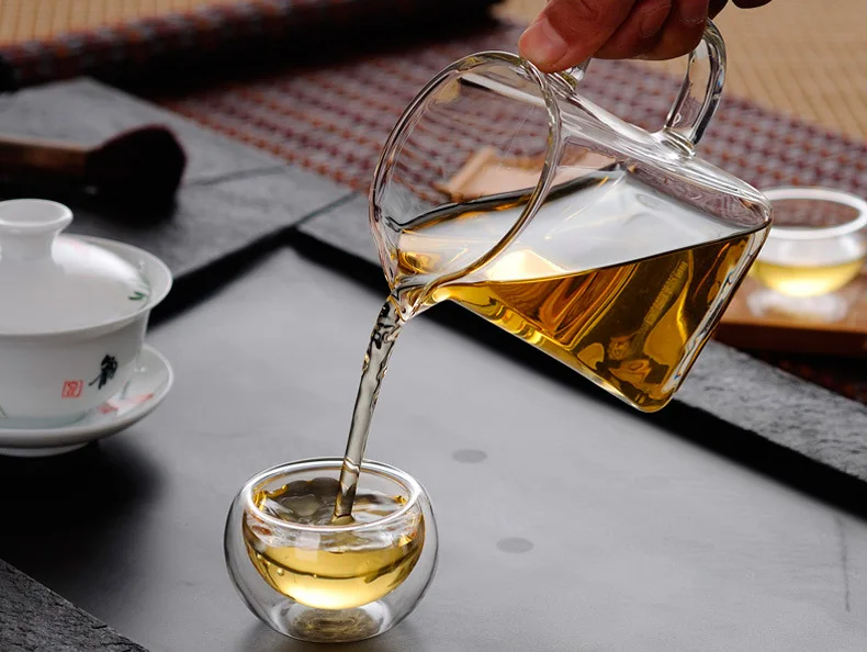 10 шт./лот элегантная чашка для питья из прозрачного стекла термостойкая