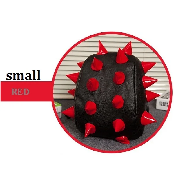 small schoolbag Новые крутые модные сумки качество Ежик Стиль Женский колючий школьный ранец мужской повседневный дорожный студенческий mochilas кожаный рюкзак - Цвет: small schoolbag
