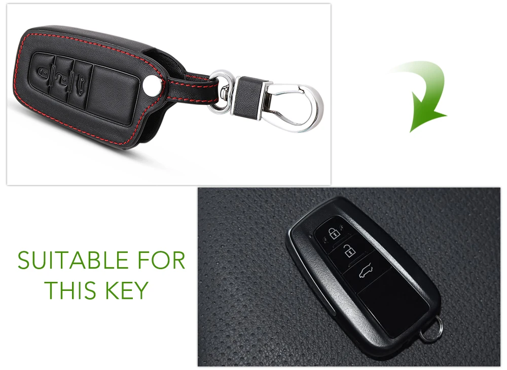 VCiiC черный чехол для брелка из натуральной кожи с пультом дистанционного