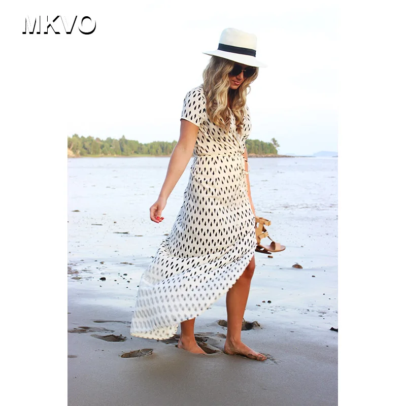 Платье женское 2018 длинное летнее Кабриолет богемное платье повседневное