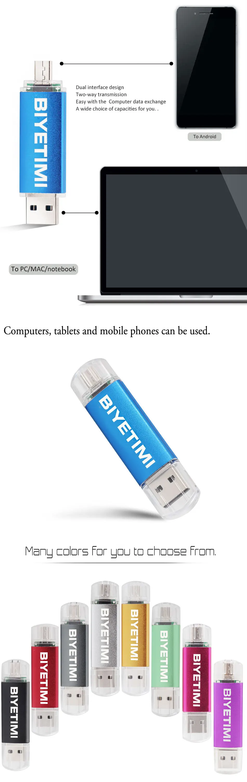 Usb флеш-накопитель, настоящая высокая скорость OTG 8 ГБ 16 ГБ 32 ГБ, флеш-накопитель Usb 2,0, флеш-накопитель, флешка для Android