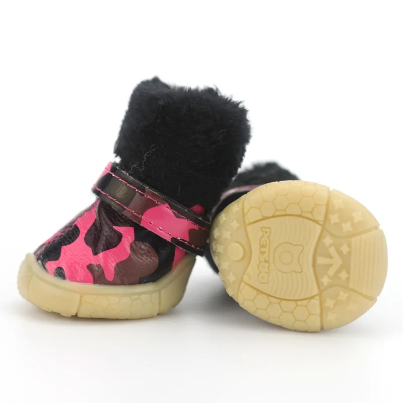 Новинка 2018 года теплая камуфляжная Обувь для собак зимние водонепроницаемые