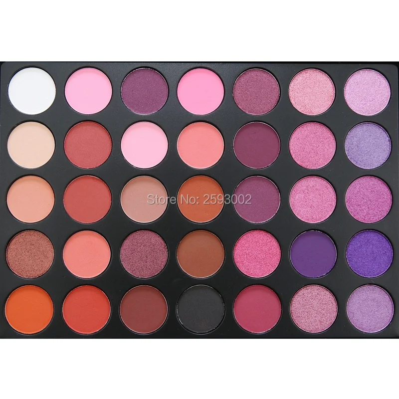35 цветов Тени для век Палитра Великолепная шелковистая пудра профессиональная