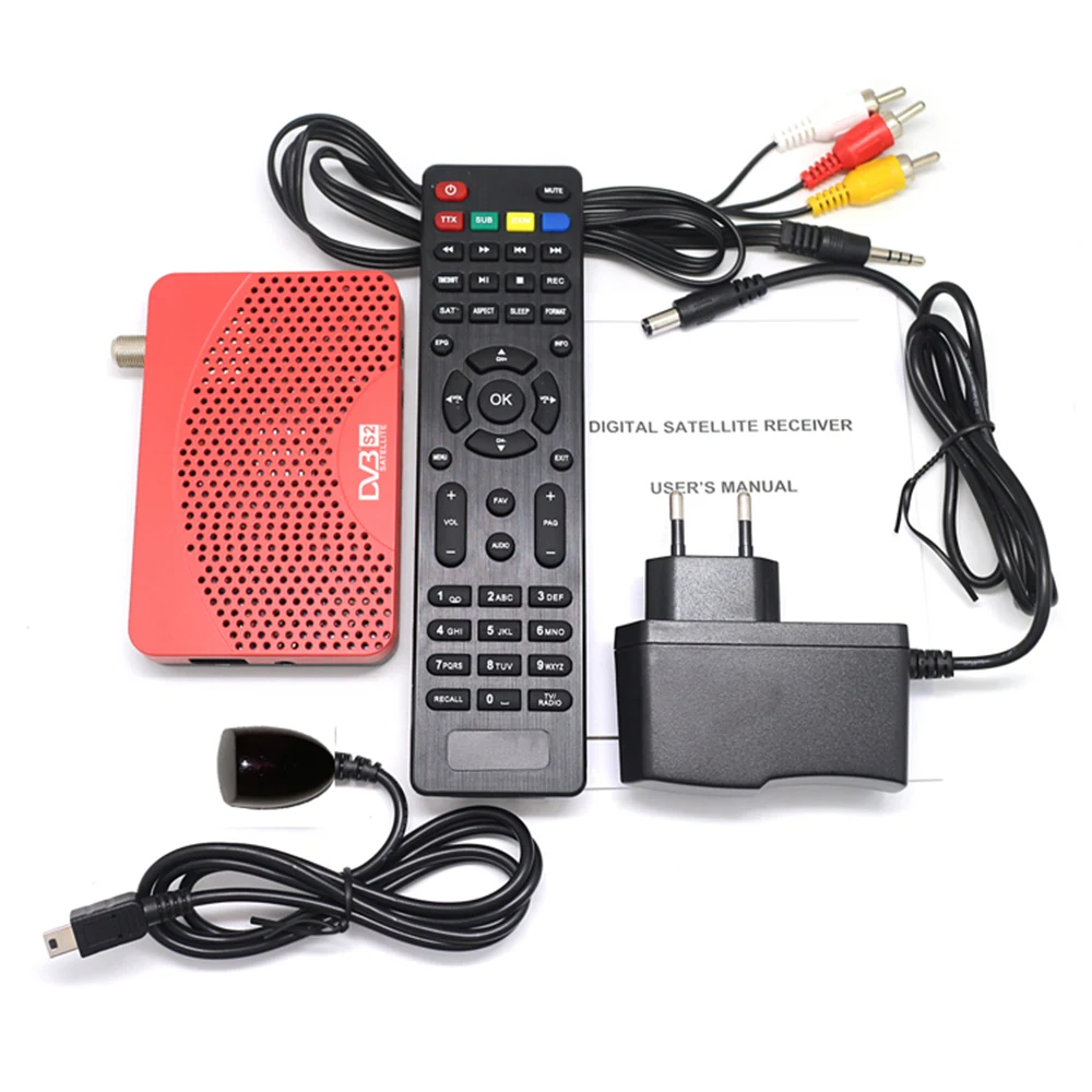 DVB S2 мини поддержка ТВ-коробок Biss ключ Youtube IP tv Интернет IKS FULL HD цифровое