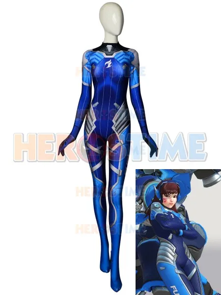 D.Va костюм для косплея спандекс Dallas Fuel Printed Superhero на заказ два зентай игровой