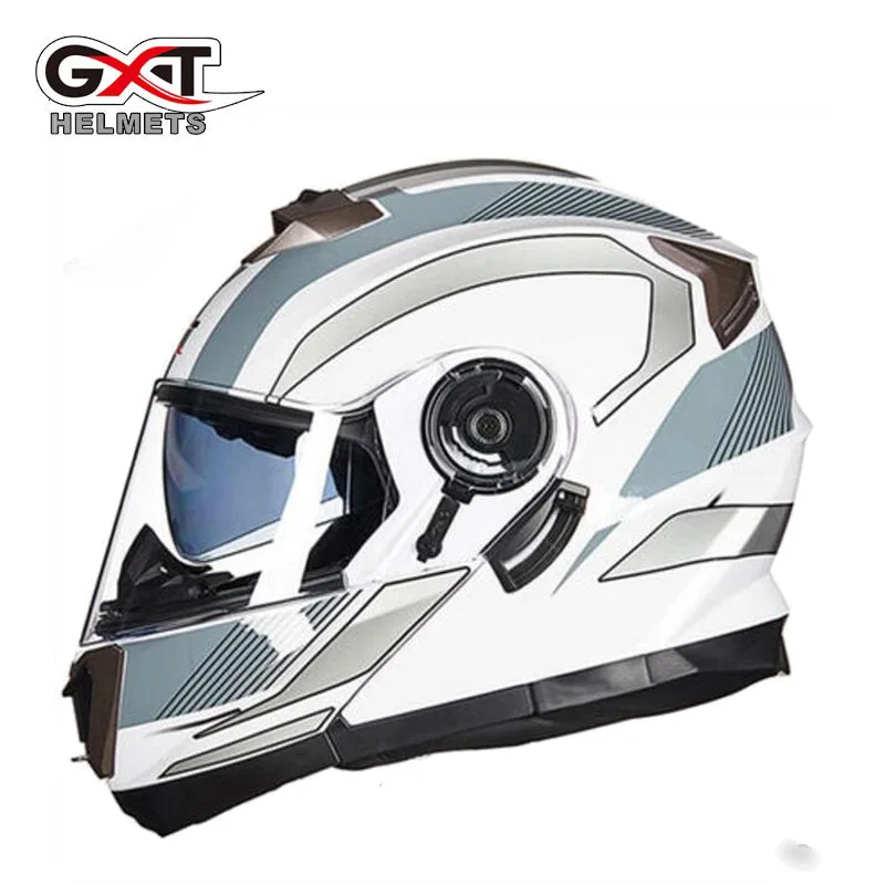 Новинка зимы 2019 мотоциклетный шлем GXT с откидной крышкой и двумя линзами