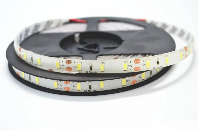 5 м DC12C SMD 5630/5730 светодиодные полосы гибкий свет 12В Водонепроницаемая светодиодная