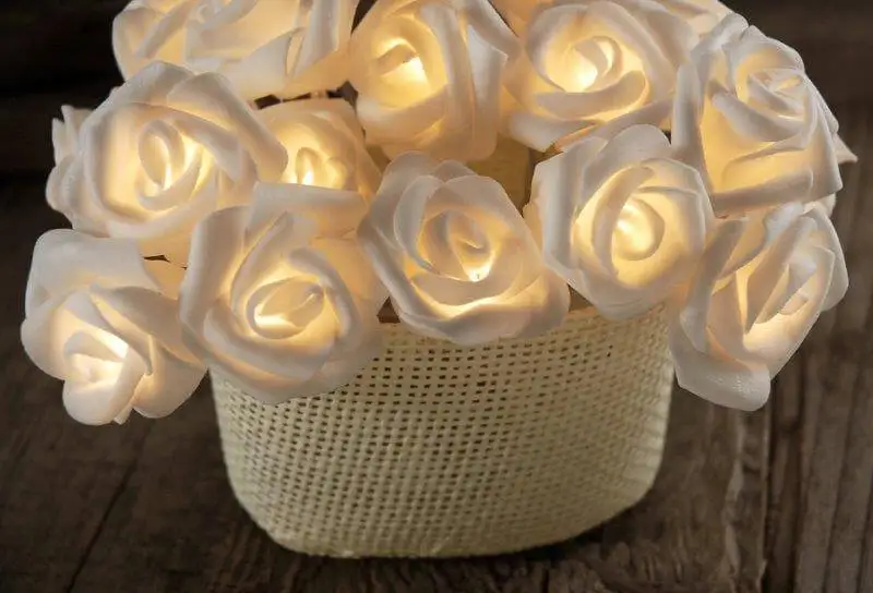220V/110V 3M 20LED Rose Flowers LED String Light Fairy Lights For Bedroom Wedding Garden Girl's Room patio Garland Decoration |