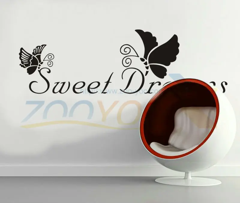 

1 шт. милые сны бабочка креативная переводная картинка на стену декоративный домашний декор Съемная виниловая настенная наклейка ZYVA-8136
